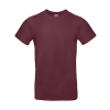 B and C Csomag akciós póló (minimum 3 db) Férfi rövid ujjú póló B&C #E190 T-Shirt -S, Burgundi vörös