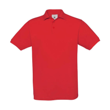 B and C Férfi galléros póló rövid ujjú B&amp;C Piqué Polo Safran - PU409 - 2XL, Piros férfi póló