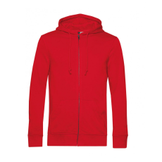 B and C Férfi kapucnis hosszú ujjú organikus pulóver B and C Organic Zipped Hooded M, Piros