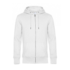 B and C Férfi kapucnis hosszú ujjú pulóver B and C KING Zipped Hooded XS, Fehér