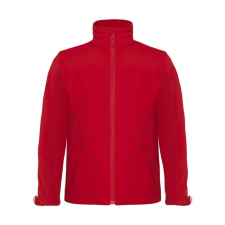 B and C Gyerek kapucnis kabát B and C Hooded Softshell/kids 5/6 (110/116), Piros gyerek kabát, dzseki