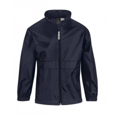 B and C Gyerek kapucnis széldzseki B & C Sirocco/kids Windbreaker -12/14 (152/164), Sötétkék (navy)