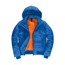 B and C Női kapucnis hosszú ujjú kabát B and C Superhood/women Jacket L, Királykék/Neon Narancssárga női dzseki, kabát