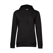 B and C Női kapucnis hosszú ujjú organikus pulóver B and C Organic Hooded /women XS, Teljesen fekete női pulóver, kardigán