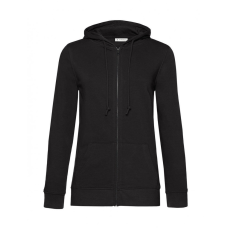 B and C Női kapucnis hosszú ujjú organikus pulóver B and C Organic Zipped Hooded /women XL, Teljesen fekete