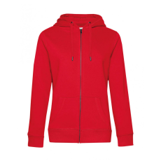 B and C Női kapucnis hosszú ujjú pulóver B and C QUEEN Zipped Hooded /women L, Piros