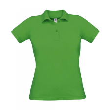 B and C Női rövid ujjú galléros póló B and C Safran Pure/women Polo XL, Igazi zöld női póló