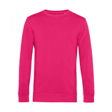 B and C Uniszex hosszú ujjú organikus pulóver B and C Organic Crew Neck French Terry M, Magenta rózsaszín