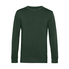 B and C Uniszex hosszú ujjú organikus pulóver B and C Organic Crew Neck French Terry S, Sötétzöld