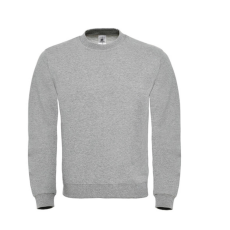 B and C Uniszex pulóver B&C Crew Neck Sweatshirt - WUI20 - XS, Heather szürke
