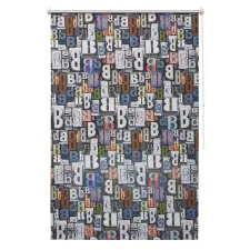 B.Banani Klemmfix Sötétítő Roló 57 x 150 cm Betűmintás lakástextília