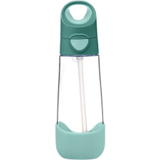 b.box Kulacs szívószállal 600 ml - smaragdzöld erdő kulacs, kulacstartó