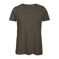  B&C lezser szabású minősített Női biopamut póló BD63, Khaki-XL női póló