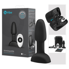 b-Vibe b-Vibe Rimming - forgó gyöngyös anál vibrátor (fekete) szexjáték
