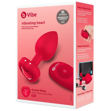  b-vibe heart - akkus, rádiós anál vibrátor (piros) (54015770000) vibrátorok