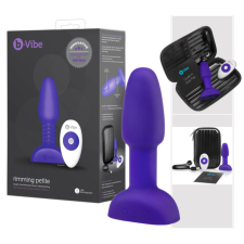 b-Vibe Rimming - forgó gyöngyös anál vibrátor (lila) anál