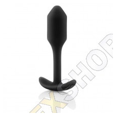 b-Vibe Snug Plug 1 anál dildó belső súllyal - fekete - 55 g anál