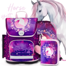 BAAGL Baagl lovas iskolatáska csatos SZETT - Horse iskolatáska