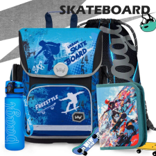 BAAGL ergonomikus csatos iskolatáska SZETT - Skateboard iskolatáska