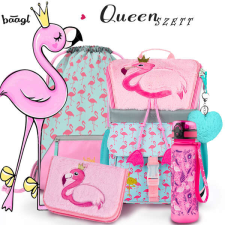 BAAGL flamingós iskolatáska SZETT 4 részes - Queen Flamingo iskolatáska