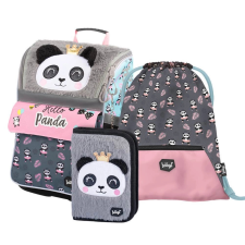 baagl Zippy panda iskolai szett táska, tolltartó, tornazsák iskolatáska