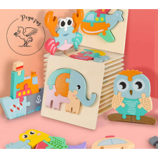 Baba 3D fa fejlesztő puzzle - 3 db-os kedvezményes szett puzzle, kirakós