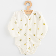 Baba Biopamut hosszú ujjú patentos body New Baby Olives kombidressz, body