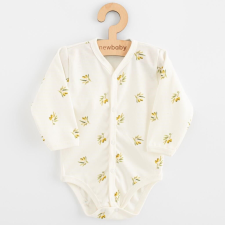 Baba Biopamut hosszú ujjú patentos body New Baby Olives kombidressz, body