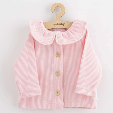  Baba kabátka gombokkal  New Baby Laura Luxury clothing rózsaszín, vel. 80 (9-12 h)