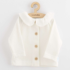  Baba kabátka gombokkal  New Baby Luxury clothing Laura fehér, vel. 62 (3-6 h)