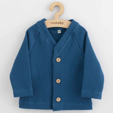  Baba kabátka gombokkal  New Baby Luxury clothing Oliver kék, vel. 74 (6-9 h)