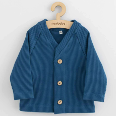  Baba kabátka gombokkal  New Baby Luxury clothing Oliver kék, vel. 86 (12-18 h)