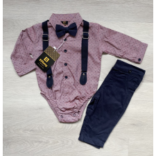  Baba kisfiú elegáns szett, bordó-sötétkék, 74 gyerek ruha szett