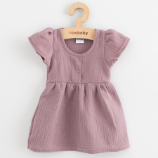 Baba muszlin ruha New Baby lavender, vel. 62 (3-6 h) lányka ruha