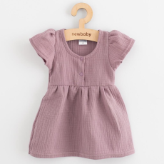  Baba muszlin ruha New Baby lavender, vel. 80 (9-12 h)