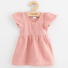 Baba muszlin ruha New Baby pink, vel. 56 (0-3 h) lányka ruha