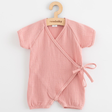 Baba nyári muszlin kezeslábas New Baby pink, vel. 86 (12-18 h) rugdalózó