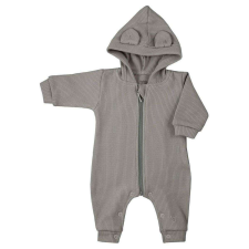 Baba pamut kezeslábas kapucnival fülekkel Koala Pure beige 74 (6-9 h) babakabát, overál, bundazsák