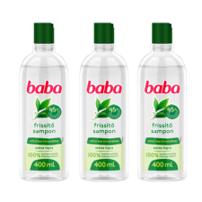 Baba Sampon Zöld Tea Kivonattal Zsíros Hajra 3x400ml sampon