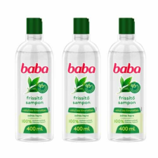 Baba Sampon Zöld Tea Kivonattal Zsíros Hajra 3x400ml + Ajándék Gumikacsa sampon