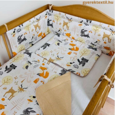  Babaágynemű szett mese erdő-ekrü minky babaágynemű, babapléd