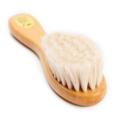  Babakefe természetes kecskeszőrrel és fa nyéllel, Grunspecht 520 babaápolási kellék