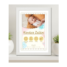  Babaköszöntő falikép - Ajándék babaszületésre grafika, keretezett kép