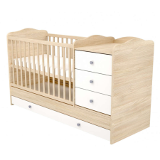 Babastar Babastar Comfort Kombinált 3 fiókos gyermekágy  Borostyán-fehér kiságy, babaágy