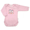 Babastar Babastar hosszú ujjú pamut body (74) Pingvinpár rózsaszín