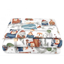 Babastar BS Ágynemű HUZAT 2 részes 100x135cm - Állatok vonaton babaágynemű, babapléd