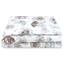 Babastar BS Babaágynemű 2 részes - Felhőn alvó állatok kék babaágynemű, babapléd