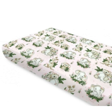 Babastar BS Pamutvászon gumis lepedő 70x140 cm - Baba Állatok rózsaszín babaágynemű, babapléd