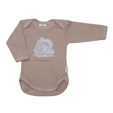 Babastar Hosszú Ujjú pamut body - Best Friends - Mogyoró - 74 kombidressz, body