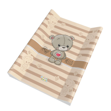 Babastar merev pelenkázó lap 50*80 cm - Drapp szivecskés maci pelenkázó matrac